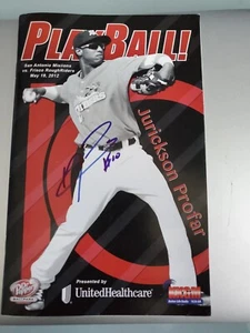 JURICKSON PROFAR  SIGNED FRISCO ROUGHRIDERS PROGRAM - RANGERS, PADRES - Picture 1 of 1