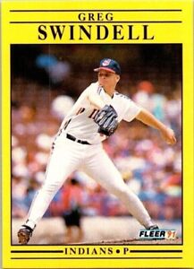 Greg Swindell Cleveland Indians 379 Fleer 1991 Baseball Card
