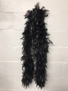 Vintage Feather Boa And Hawaiian Lei Lay Lot -  Black Drag Dress Up Costume - Picture 1 of 7