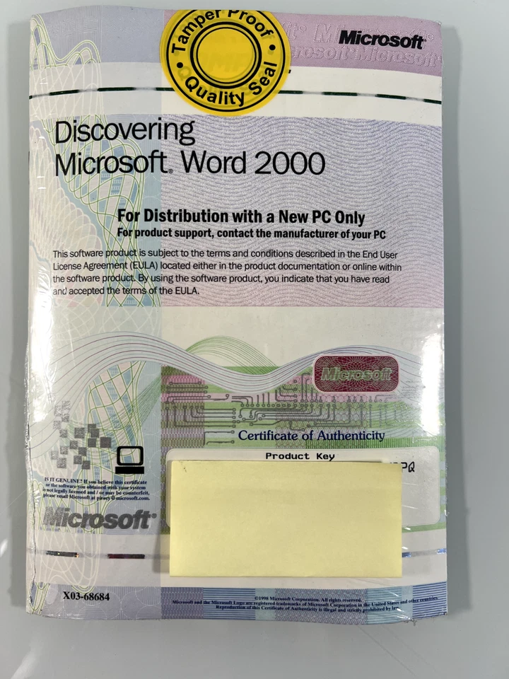 Microsoft Word 2000 с ключом и сертификатом подлинности не будет работать на Windows 10 или 11 - Изображение 1 из 1