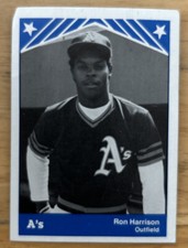1983 TCMA Ron Harrison Baseball Card #18 Albany-Colonie A's Outfield Low-Grade