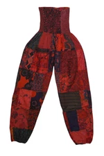 Boho Baggy Pant High Waist Cotton Patchwork Print Harem Loose Pant Yoga Pants SM