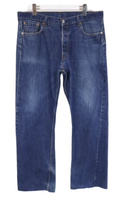 Jeans LEVI'S 501 Para Hombre W38/~L30* Pierna Recta Con Botón Efecto Desgastado - Imagen 1 de 4