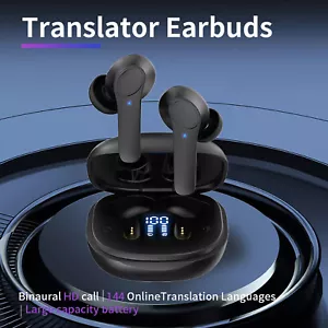 US 144 Language Translator Earbuds Instant Voice Translator Wireless Device - Picture 1 of 18