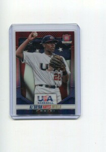 2014 USA Baseball Prizm Red White Blue Refractor Ke'Bryan Hayes 128/149