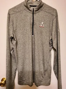 Nike NFL Super Bowl LII grau Dri - Fit 1/4 Zip L/S Pullover Trikot Shirt Gr. MED - Bild 1 von 6