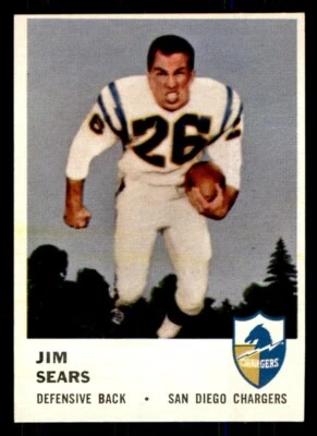 1961 Fleer Football #164 Jim Sears NM *d2 - Image 1 of 2