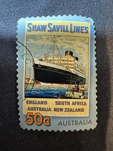 Stamp Australia - 2004 Bon Voyage Shaw Savill Lines 50c Used - Picture 1 of 1
