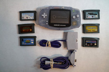 Nintendo Game Boy Advance Clear Glacier + 6 Games