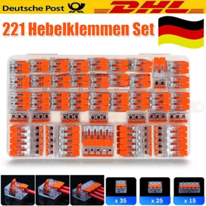 75Tlg Set Für Wago Klemmen Verbindungsklemmen mit Hebel 221-412/413|/415 - Bild 1 von 16