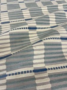 3 yds Pollack Boxing Day Sea Mist Blue Geometric Textured Upholstery Fabric BN - Picture 1 of 12