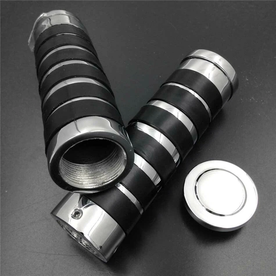 Empuñaduras de manillar cromadas de 1"" para Yamaha Virago 250 535 750 1100 Road Star Warrior Foto 1 de 4