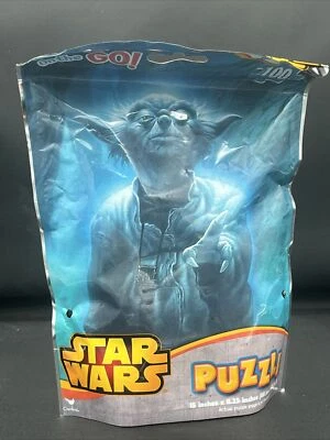 New Disney Star Wars Yoda Blue Puzzle 100 Pieces On The Go Resealable Bag - Image 1 of 3
