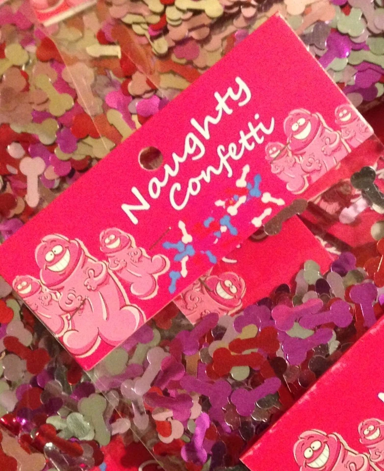 Naughty Pecker Willy конфетти холостяцкое украшение вечеринки свадьбы 4 упаковки - Изображение 1 из 3