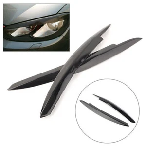 Glossy Black Headlight Cover Eyelid Eyebrow Eye Lid For VW Golf VI MK6 2008-13 - Picture 1 of 10