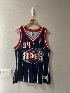 Authentic Vintage Champion Hakeem Olajuwon Rockets Gold Logo Jersey 44 - Bild 1 von 7