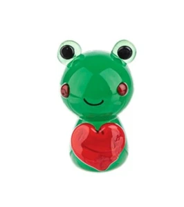 Ganz Miniature Glass FROG Holding HEART Collectible Figurine 1"H - Picture 1 of 6