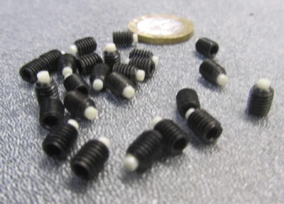 Kmac Alloy Steel Set Screws, Nylon Tip, 10-32 x 1/4" Thread Length, 25 Pieces