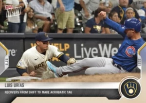 2021 TOPPS NOW CARD MILWAUKEE BREWERS LUIS URIAS #427 MAKES ACROBATIC TAG - Bild 1 von 1