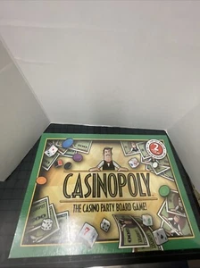 Casinopoly Casino Party Board Game 2001 Reveal Inc Blackjack Craps Slot Roulette - Picture 1 of 14