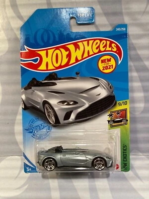 2021 HOT WHEELS ''HW EXOTICS''  #243 = ASTON MARTIN V12 SPEEDSTER = SILVER - Image 1 of 2