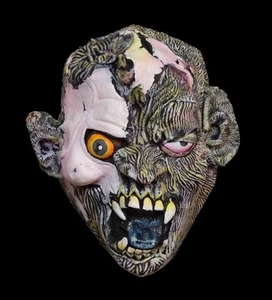 Mens Demon WOLF SKULL FACE Latex Mask Adult Teen Halloween Costume Accessory - Picture 1 of 1
