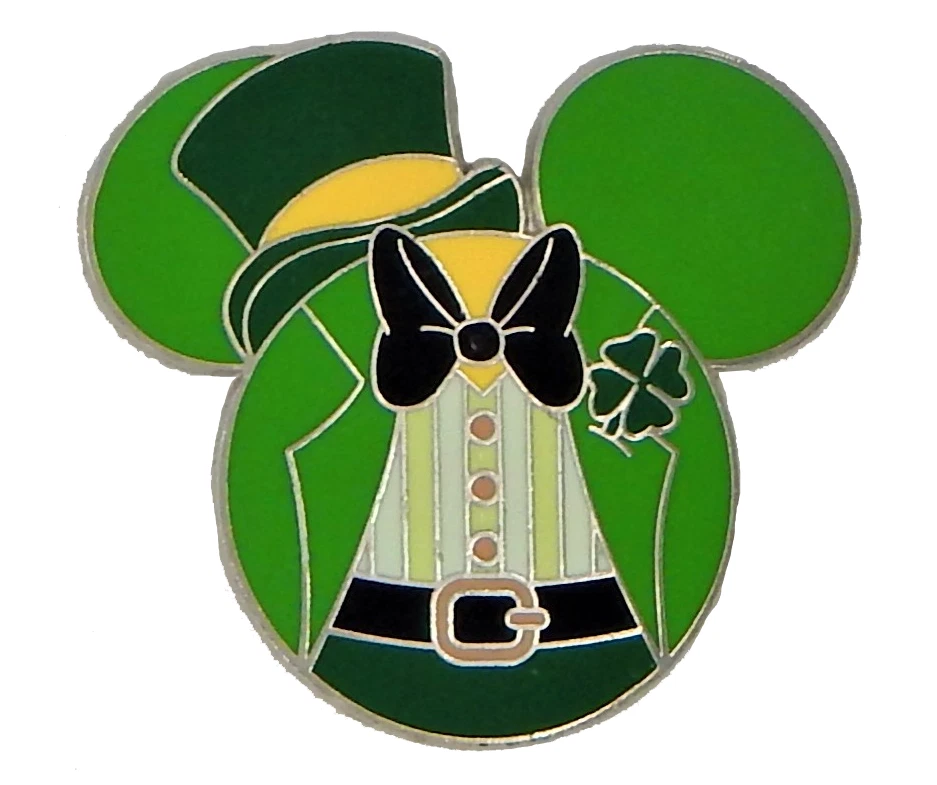 Prendedor Individual Forma Mickey Día de San Patricio Disney Prendedores Intercambiables Nuevo Foto 1 de 1
