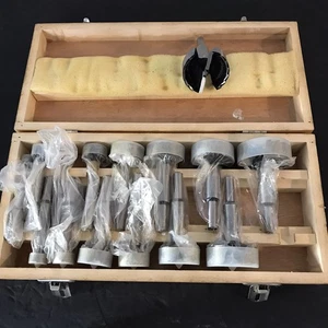 Juego de 15 brocas de vástago hexagonal Forstner de carburo de 1/2" - 2" con caja de madera hechas en China - Imagen 1 de 6