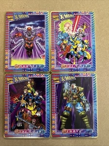1996 - Marvel X-MEN Metal Impressions Metal Card - Set di 4 - Foto 1 di 16