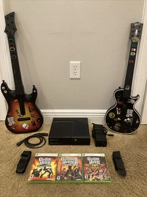 Xbox 360 E Console 4GB + Guitar Hero bundle + Les Paul + Games. Tested!! - Image 1 of 4