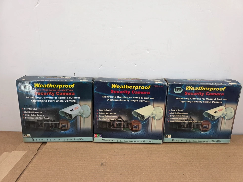 IP 56 Weatherproof Security Camera To TV Color W/ Night Vision & Mic New In box - Image 1 of 4