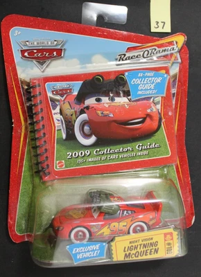 Disney Cars Race O Rama Night Vision Lightning McQueen 2009 Collector Guide NEW - Image 1 of 2