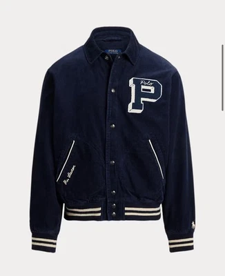 Polo Ralph Lauren Varsity P Patch Corduroy Letterman Jacket New W/Tags Men’s M - Image 1 of 4