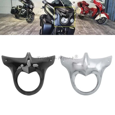 Visera bisel de faros de motocicleta para Indian Chieftain 14-18 Roadmaster 15Up Foto 1 de 4