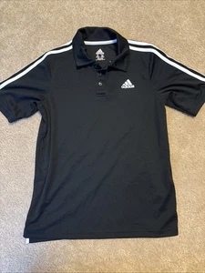 Black Adidas Youth Polo Size XL (18/20) - Picture 1 of 2