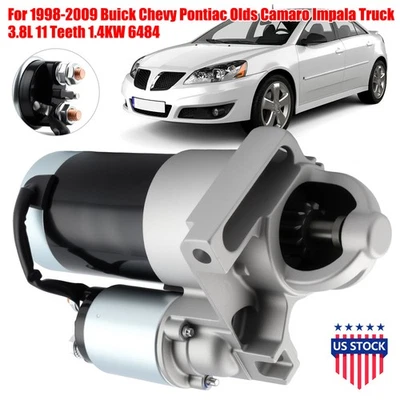 Starter 6484 6455 For 2005-2009 Buick Lacrosse 2001-2008 Pontiac Grand Prix 3.8L Foto 1 de 4