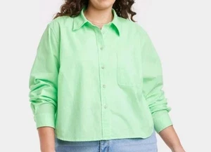 Universal Thread Size Medium Women Long Sleeve Collared Button-Down Shirt Linen  - Picture 1 of 9
