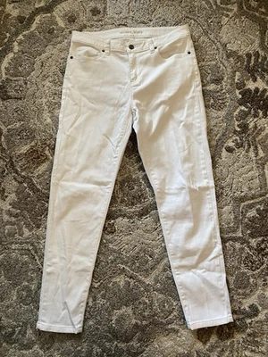 Pantalones de mezclilla MICHAEL KORS para mujer 8 pantalones ajustados blancos carrera informal Foto 1 de 4