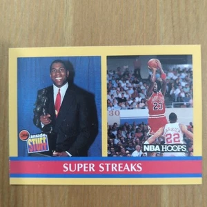 Michael Jordan Magic Johnson 1990-91 NBA Hoops #385 - Picture 1 of 2