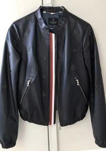 MADELEINE Damen Jugendliche Leder Jacke Bomberjacke Kollegjacke Naviblau Gr.38 - Bild 1 von 12