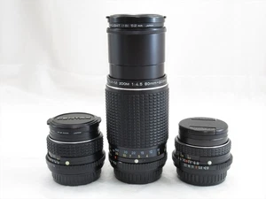 【EXC+++++】smc Pentax M 28mm f/2.8 50mm f/ 1.4 80-200mm f/4.5 Lens w/ Filter 5641 - Picture 1 of 24