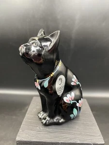 Fenton Glass Black Cat Figurine HP by K S Buskirk  - Picture 1 of 7