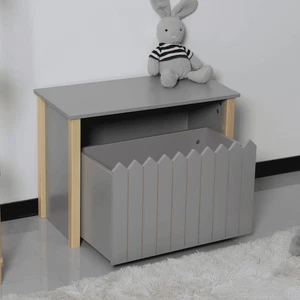 Ziggy Kids Toy Box Storage Bench Seat Ottoman Nursery Bedroom Furniture Grey - Picture 1 of 7