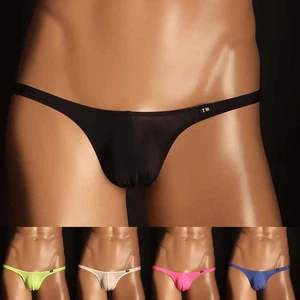 Bequeme Low Waist Herren Unterwäsche Tangas mit atmungsaktivem Eisseidenstoff - Bild 1 von 25