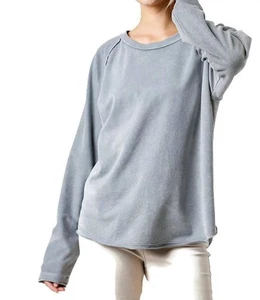 Umgee Mineral Washed Raw Hem Top Grey - Bild 1 von 16