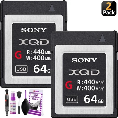 Tarjeta de memoria Sony Professional XQD serie G 64 GB (QDG64E/J) (paquete de 2) Foto 1 de 3