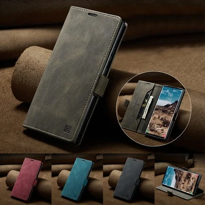 For Samsung Galaxy S25 Ultra S24 FE S23 S22 Magnetic Leather Wallet Case Cover