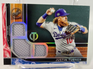 2022 Topps Tribute Tribute Triple Relics /199 Justin Turner #TTR-JT