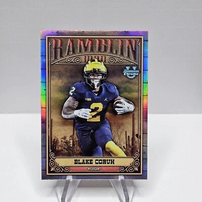 Blake Corum Bowman University Rambling Man Refractor Insert Rookie RM-8 - Image 1 of 2