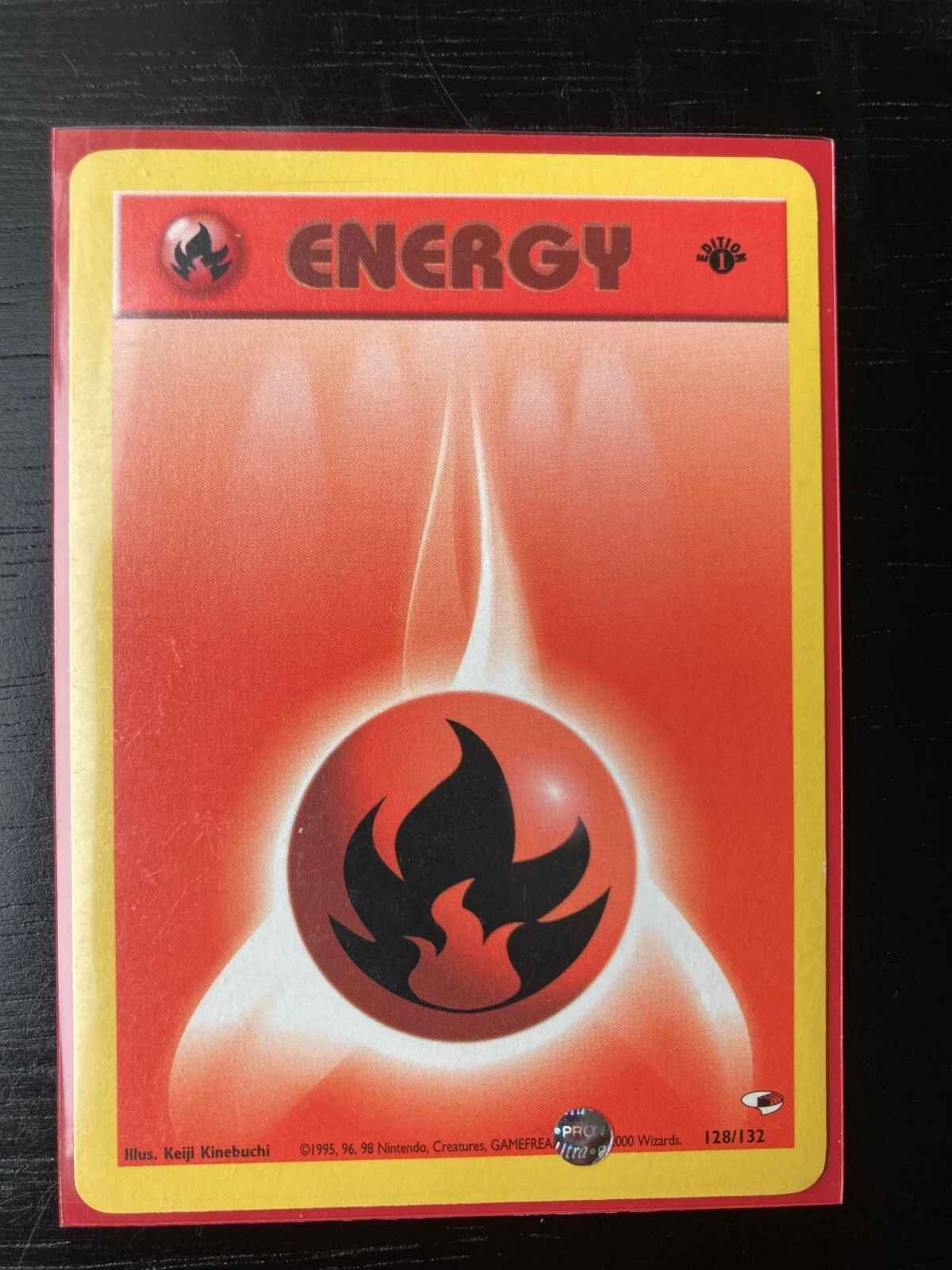 Pokemon 1st Edition Fire ENERGY Gym Heroes 128/132 EX/NM